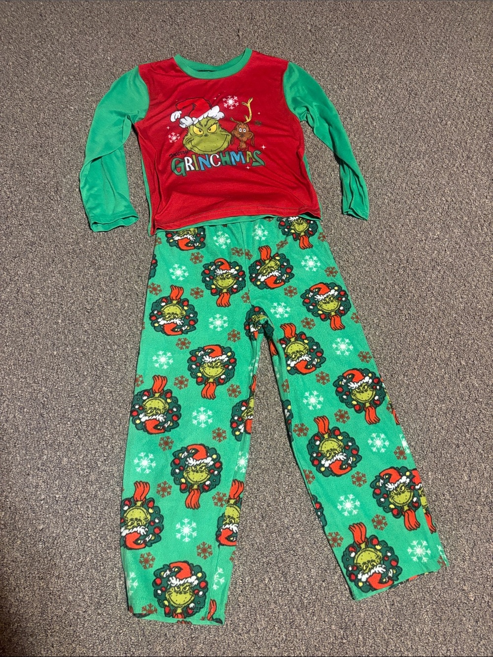 Kids Merry Grinchmas Pajama Set